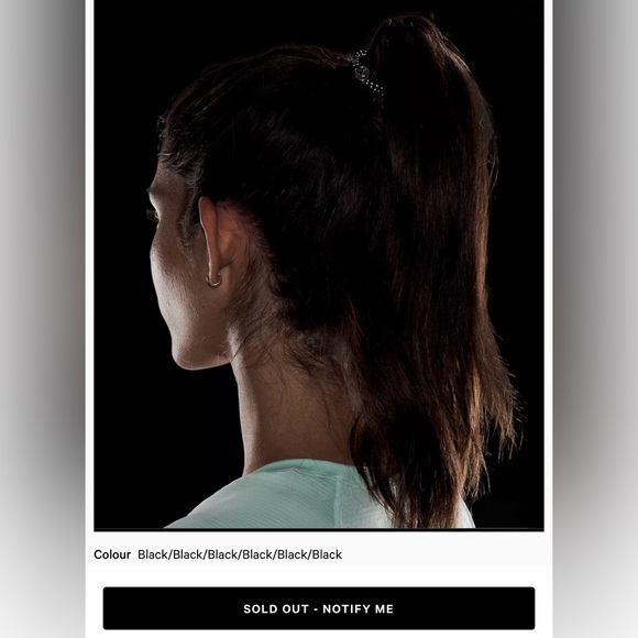 NWT Lululemon 6 Pack Glow On Hair Ties BLK/SLV - Picture 4 of 6